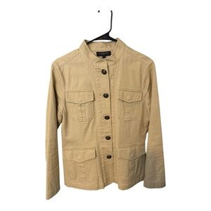NWOT Talbots Women Tan Utility Jacket 100% cotton